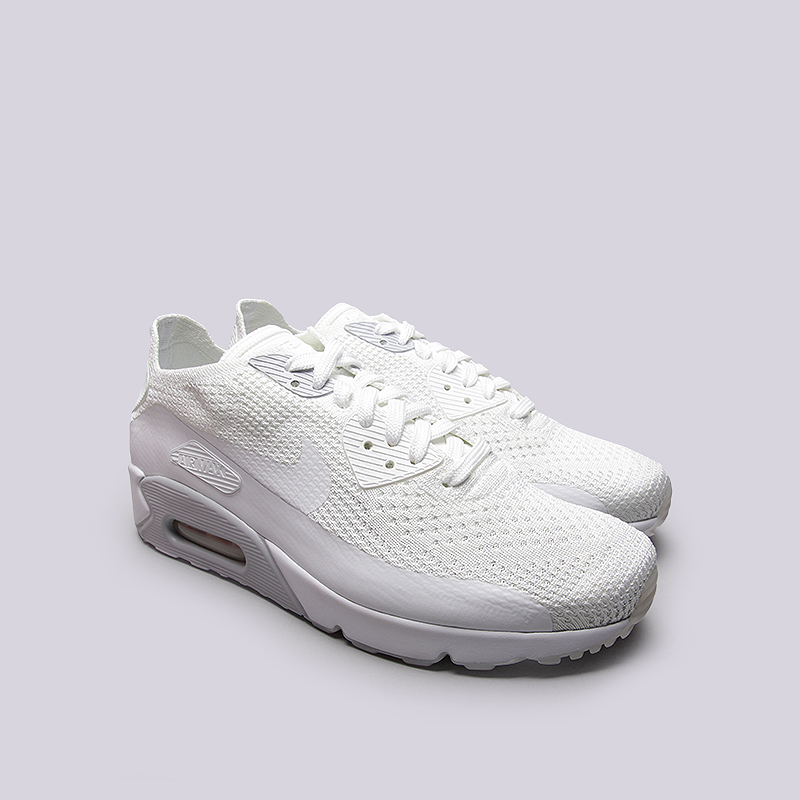 мужские белые кроссовки Nike Air Max 90 Ultra 2.0 Flyknit 875943-101 - цена, описание, фото 2